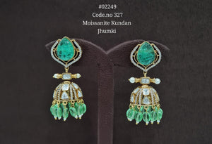 Kundan Jhumki 02249 - KRISHNA'S SWETA JEWELLERY