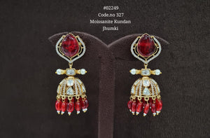 Kundan Jhumki 02249 - KRISHNA'S SWETA JEWELLERY