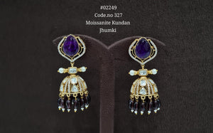 Kundan Jhumki 02249 - KRISHNA'S SWETA JEWELLERY