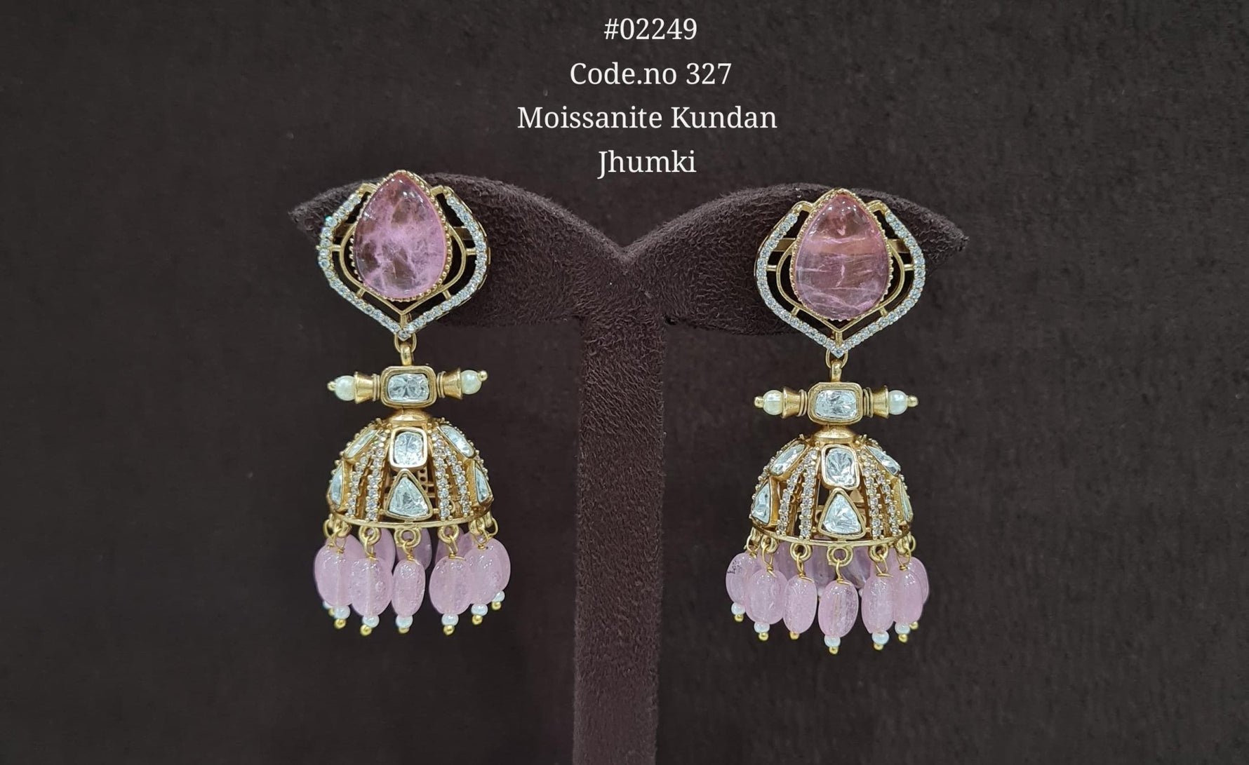 Kundan Jhumki 02249 - KRISHNA'S SWETA JEWELLERY