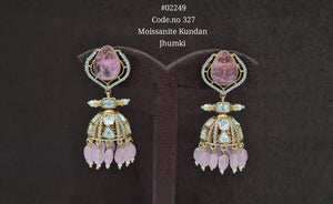 Kundan Jhumki 02249 - KRISHNA'S SWETA JEWELLERY