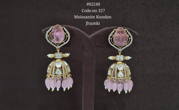 Kundan Jhumki 02249 - KRISHNA'S SWETA JEWELLERY