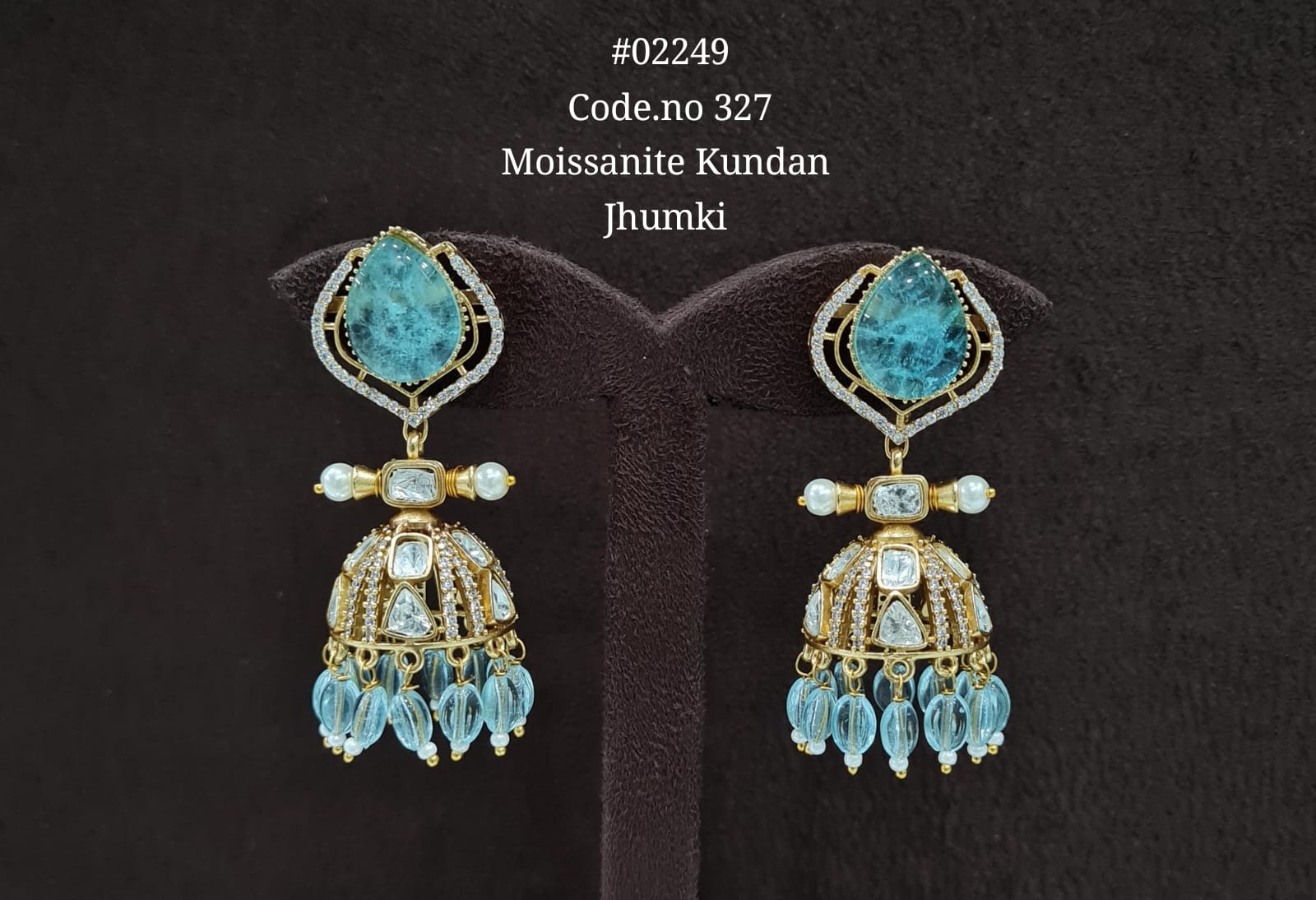 Kundan Jhumki 02249 - KRISHNA'S SWETA JEWELLERY