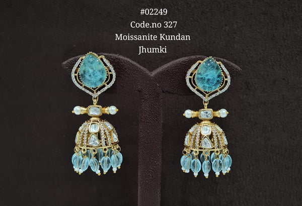 Kundan Jhumki 02249 - KRISHNA'S SWETA JEWELLERY