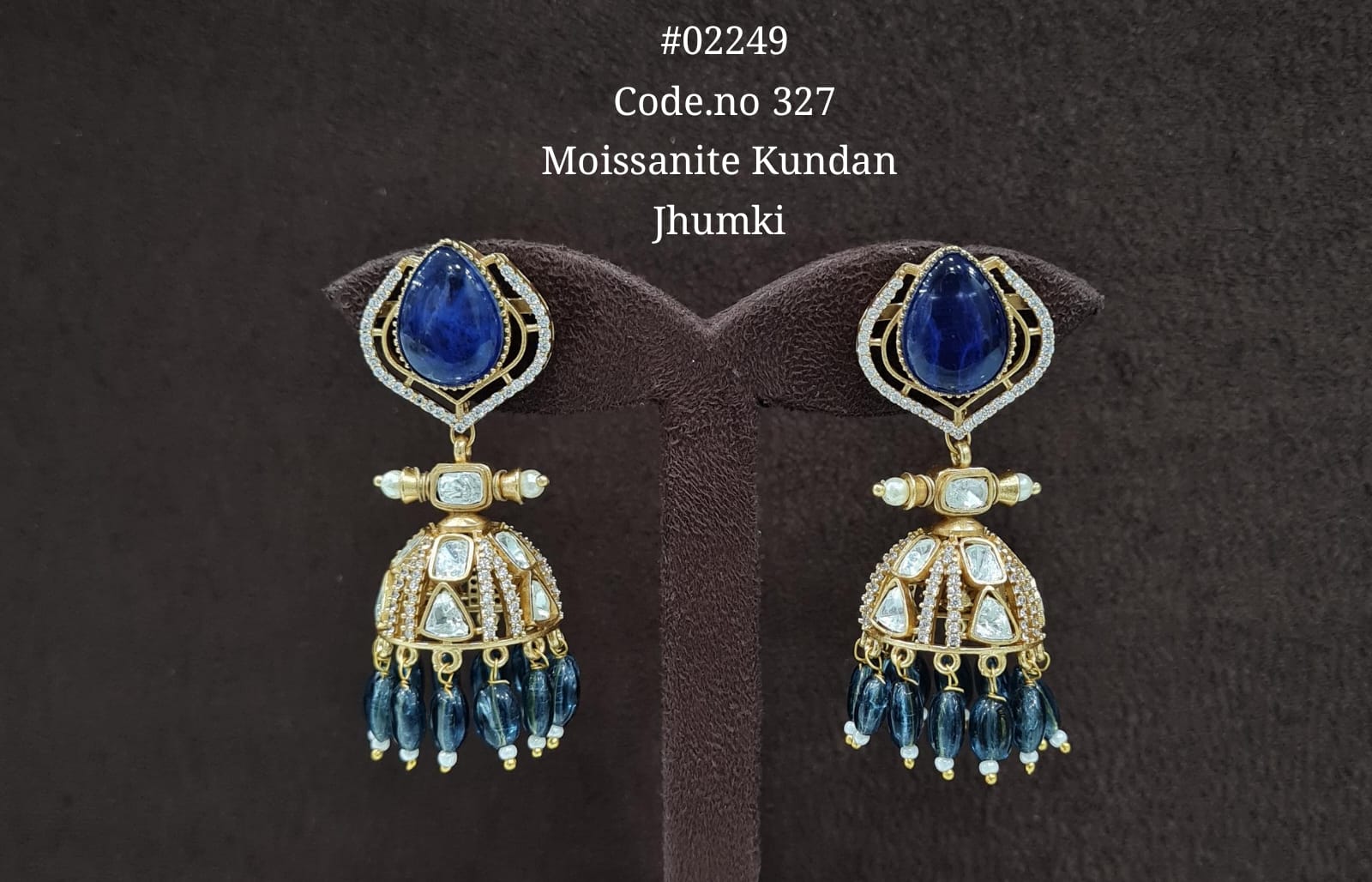 Kundan Jhumki 02249 - KRISHNA'S SWETA JEWELLERY