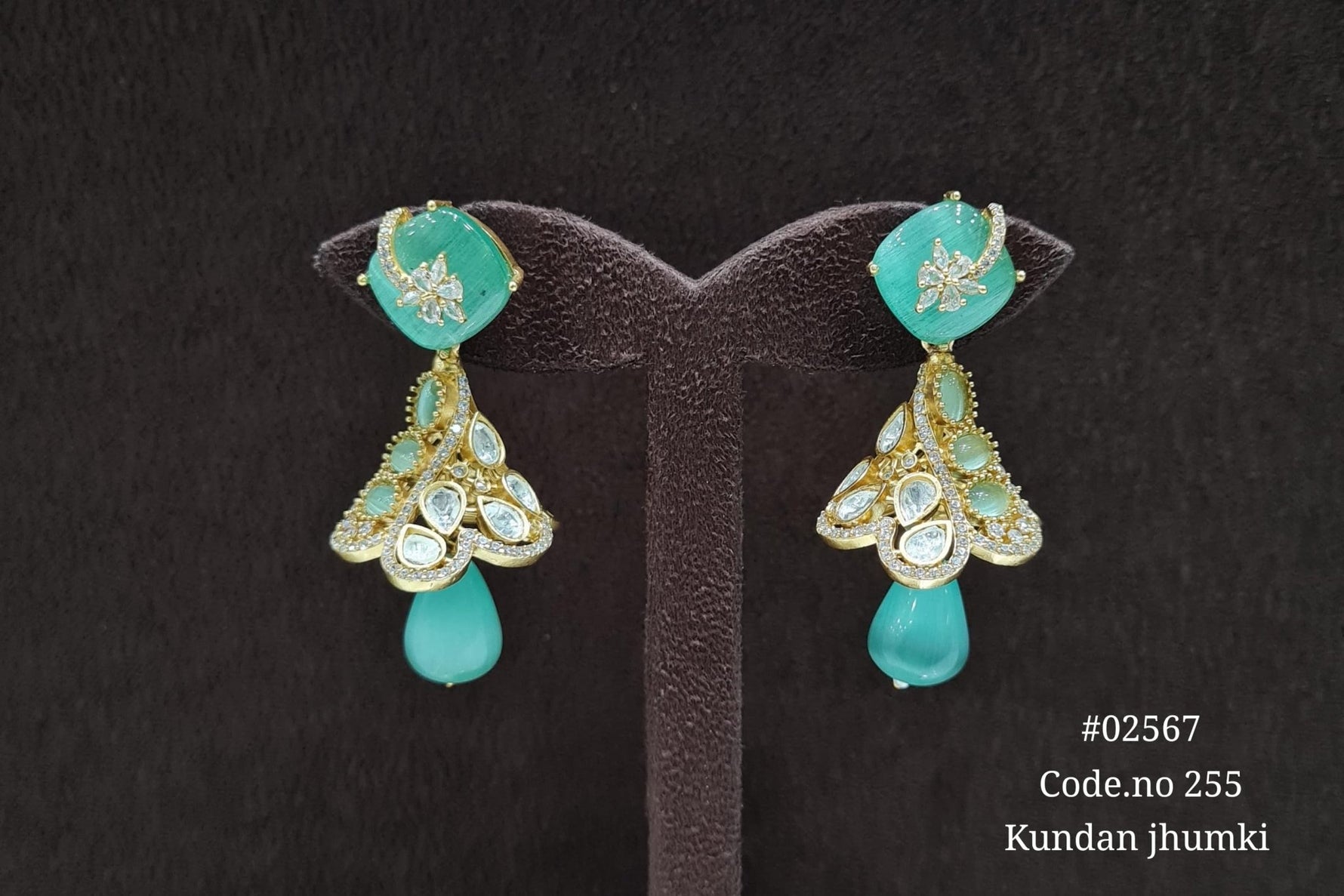 Kundan Jhumki 02567 - KRISHNA'S SWETA JEWELLERY