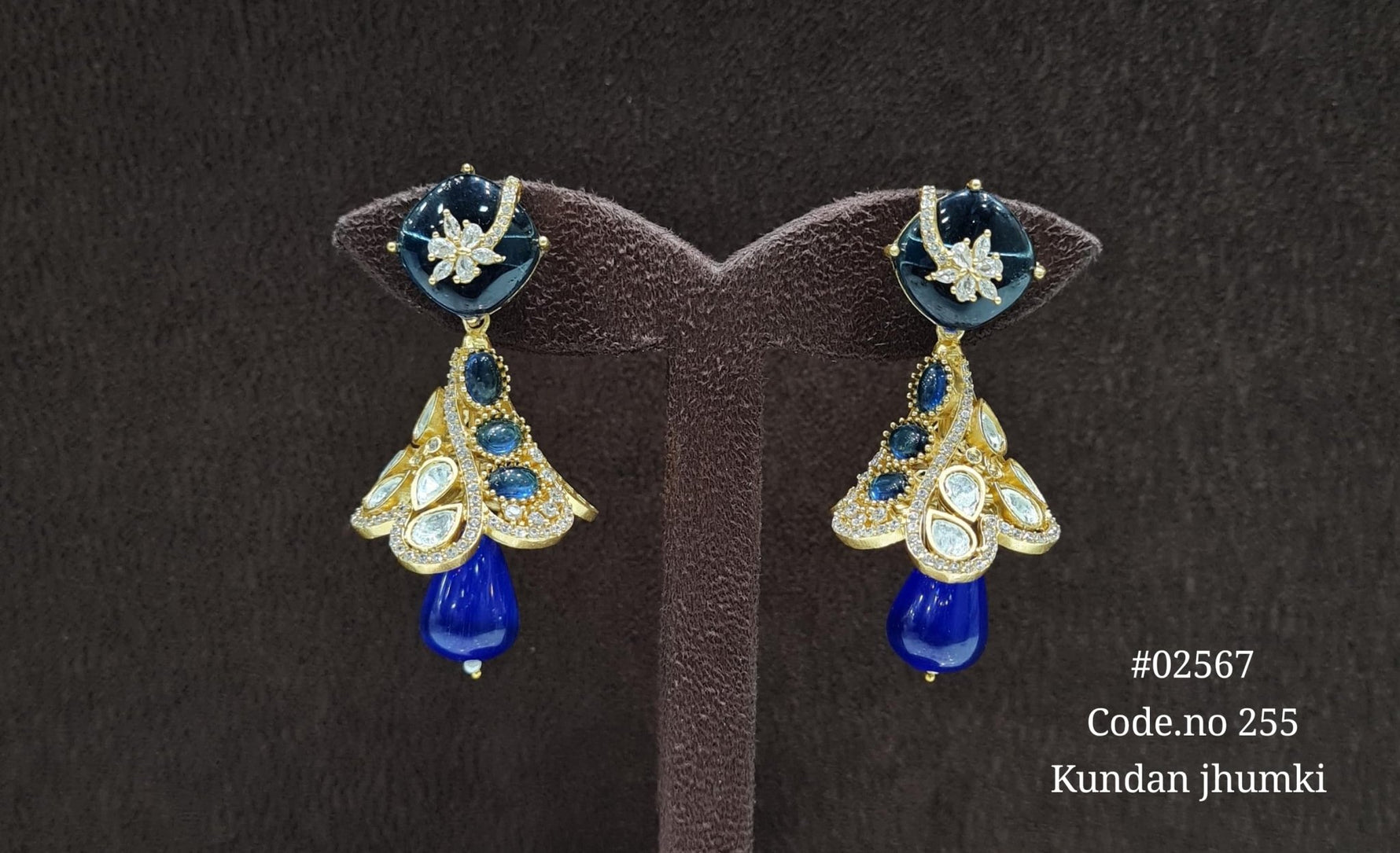 Kundan Jhumki 02567 - KRISHNA'S SWETA JEWELLERY