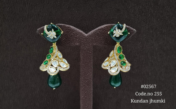 Kundan Jhumki 02567 - KRISHNA'S SWETA JEWELLERY
