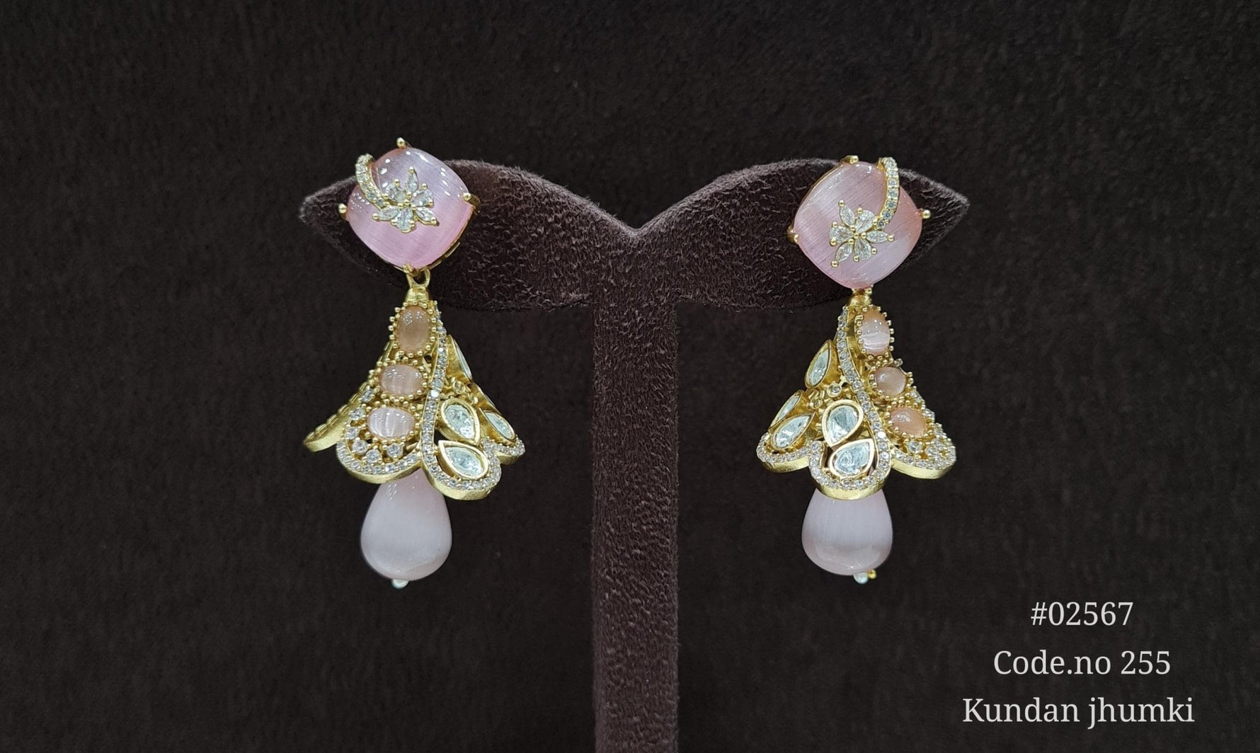 Kundan Jhumki 02567 - KRISHNA'S SWETA JEWELLERY
