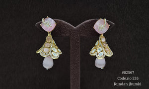 Kundan Jhumki 02567 - KRISHNA'S SWETA JEWELLERY