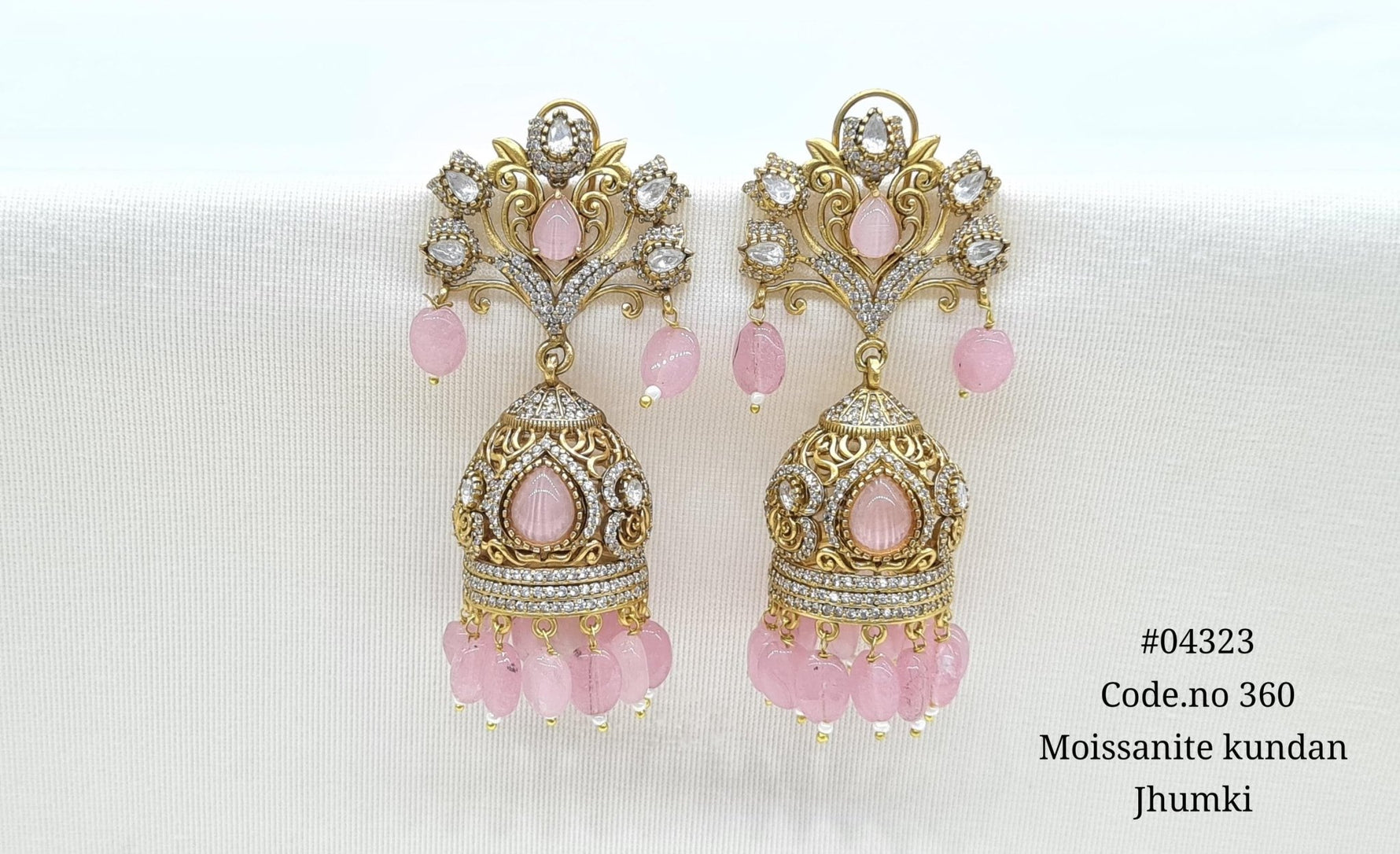 Kundan Jhumki 04323 - KRISHNA'S SWETA JEWELLERY