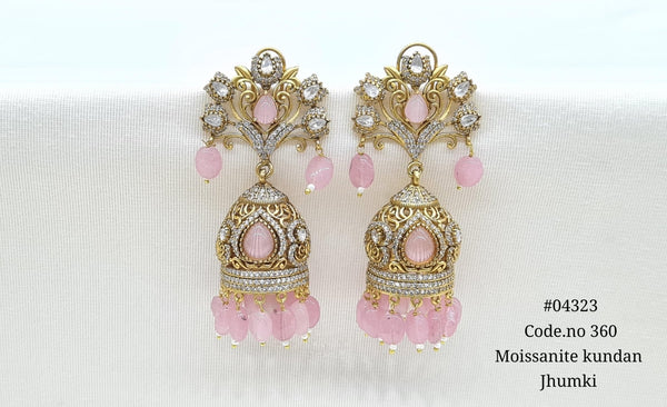 Kundan Jhumki 04323 - KRISHNA'S SWETA JEWELLERY