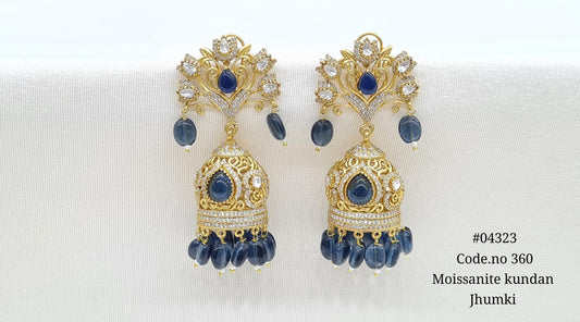 Kundan Jhumki 04323 - KRISHNA'S SWETA JEWELLERY
