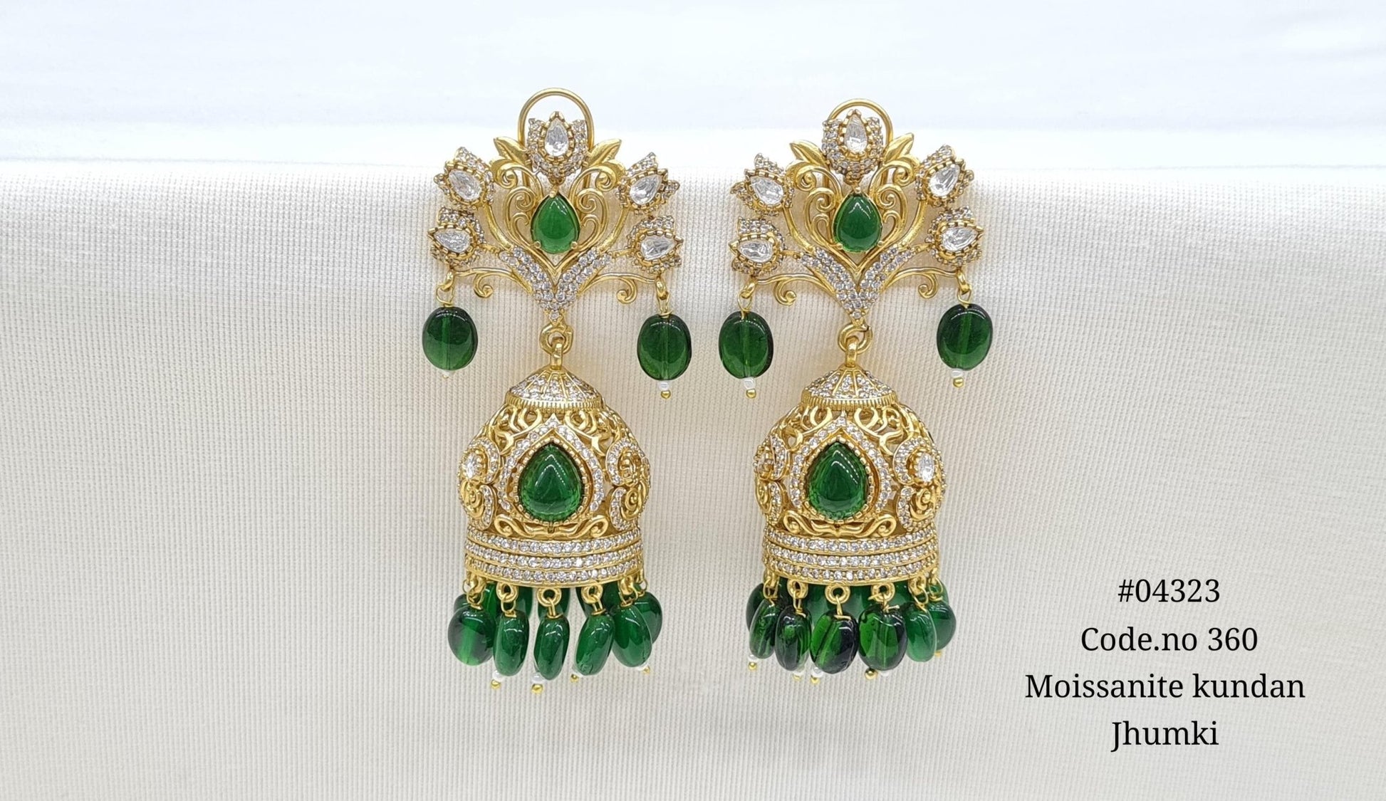 Kundan Jhumki 04323 - KRISHNA'S SWETA JEWELLERY