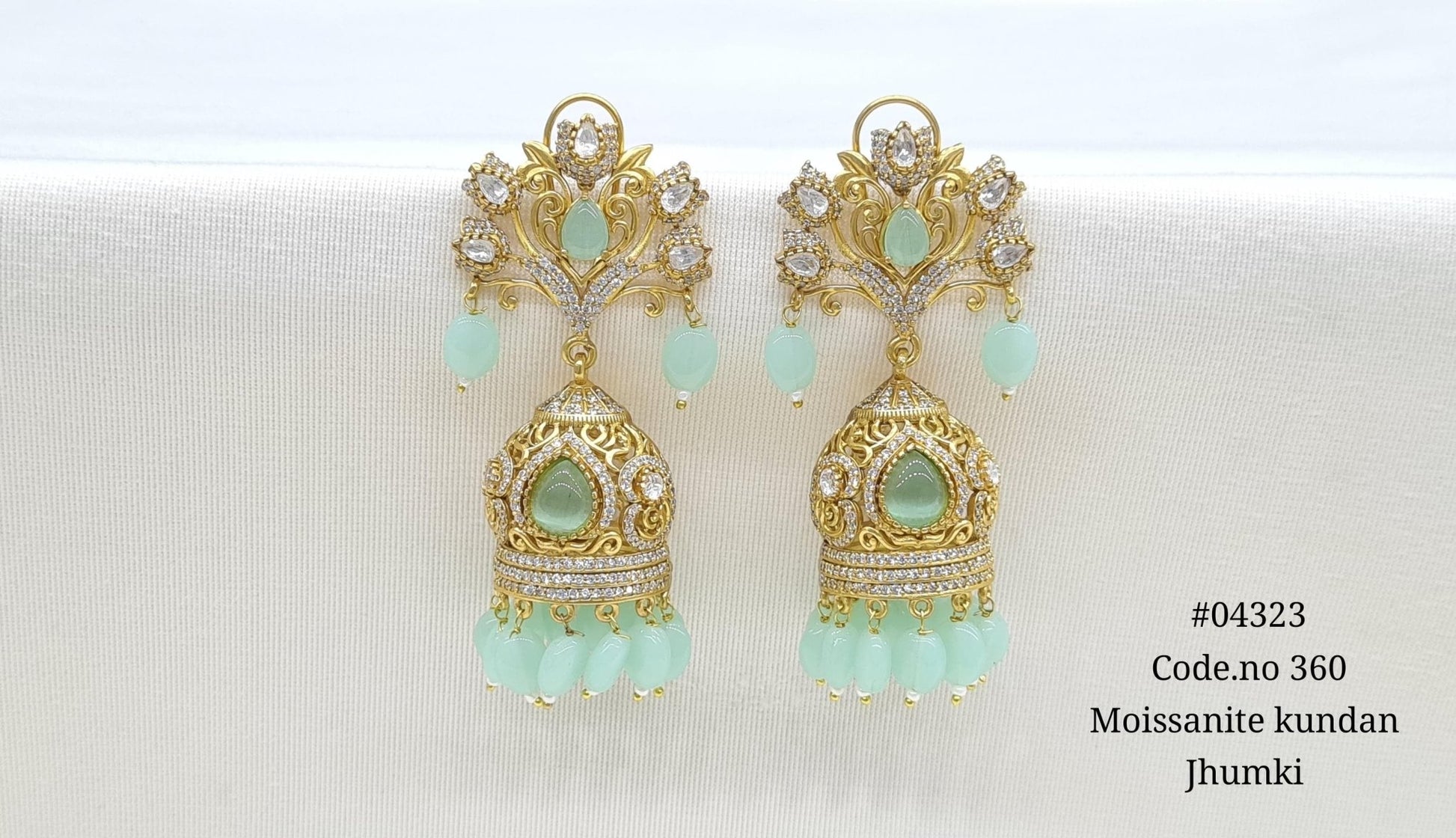 Kundan Jhumki 04323 - KRISHNA'S SWETA JEWELLERY