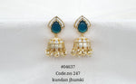 Kundan Jhumki 04637 - KRISHNA'S SWETA JEWELLERY