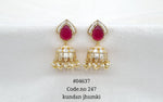 Kundan Jhumki 04637 - KRISHNA'S SWETA JEWELLERY