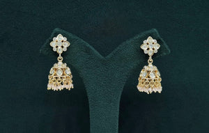 Kundan Jhumki 06300 - KRISHNA'S SWETA JEWELLERY