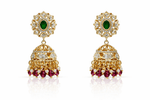 Kundan Jhumki 09621 - KRISHNA'S SWETA JEWELLERY