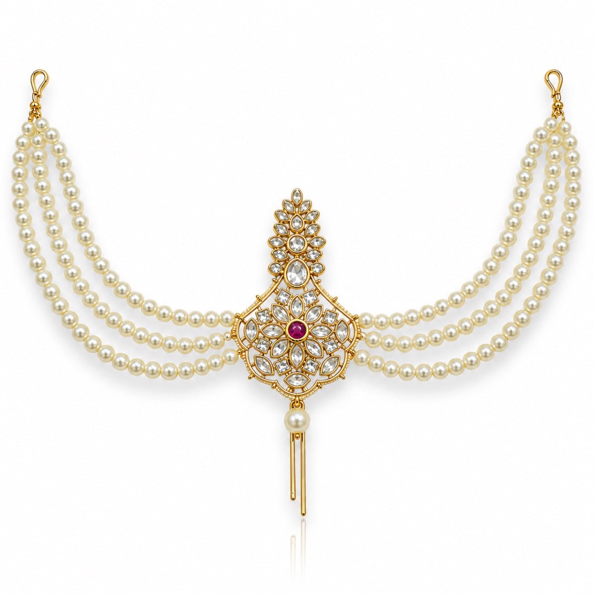 Kundan Kalgi 08996 - Krishna's Sweta Jewellery