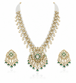Kundan Long Set 00450 - KRISHNA'S SWETA JEWELLERY