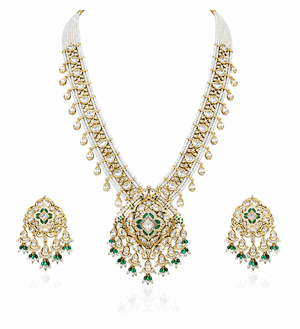 Kundan Long Set 00450 - KRISHNA'S SWETA JEWELLERY