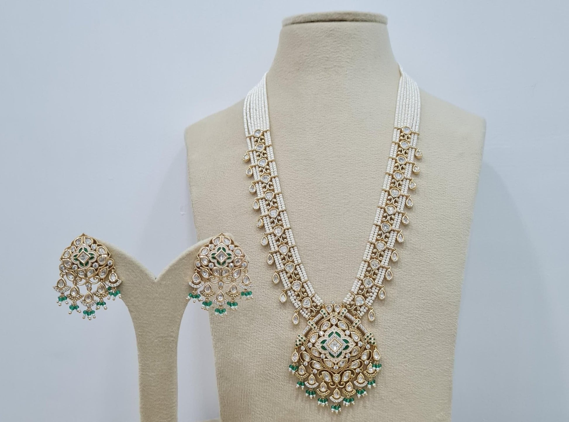Kundan Long Set 00450 - KRISHNA'S SWETA JEWELLERY