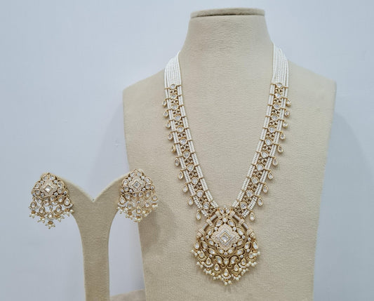 Kundan Long Set 00450 - KRISHNA'S SWETA JEWELLERY