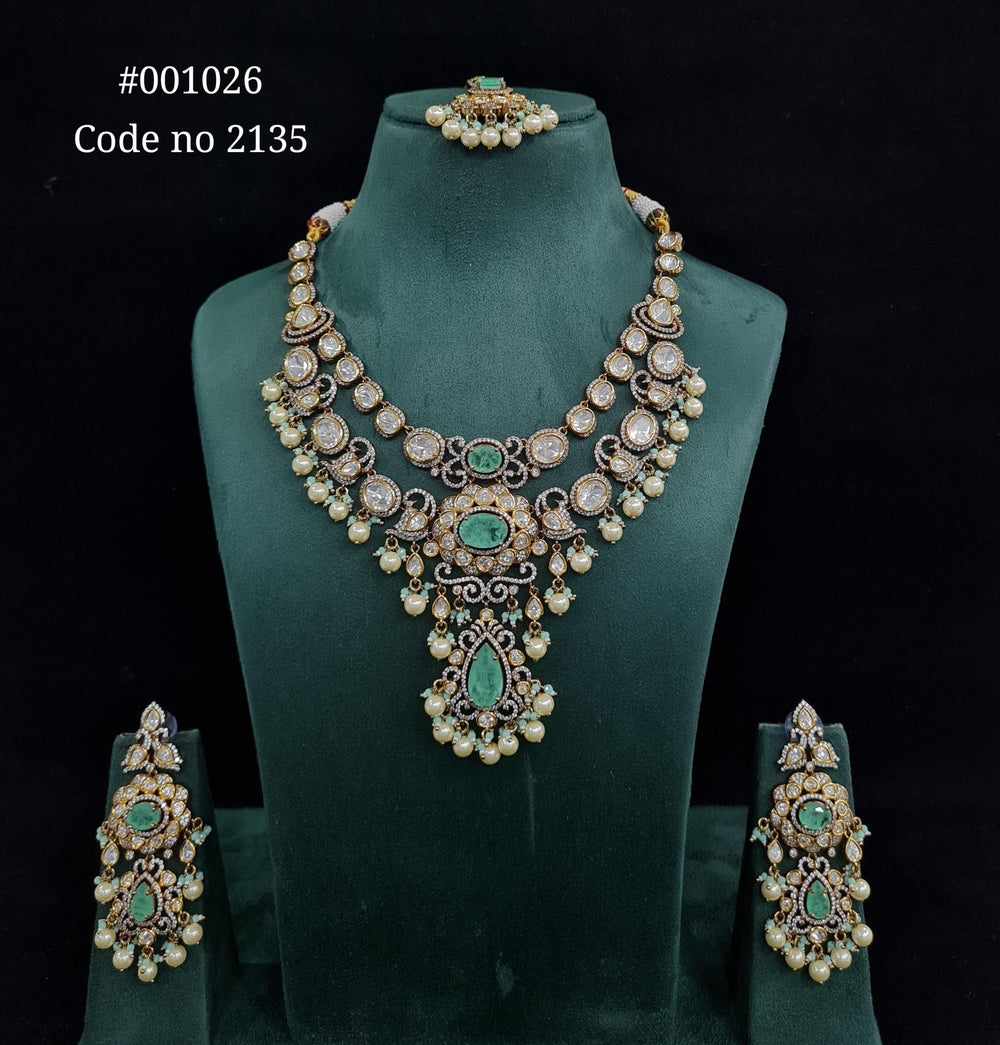 Kundan Long set 01026 - KRISHNA'S SWETA JEWELLERY