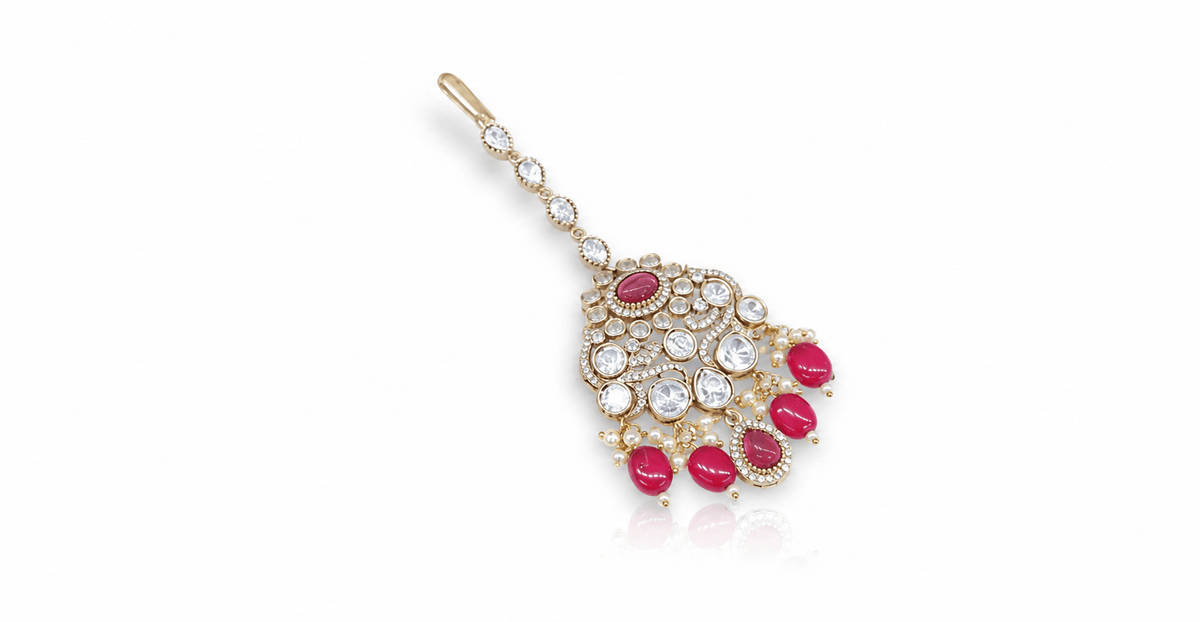 Kundan Maangtika 03824 - KRISHNA'S SWETA JEWELLERY