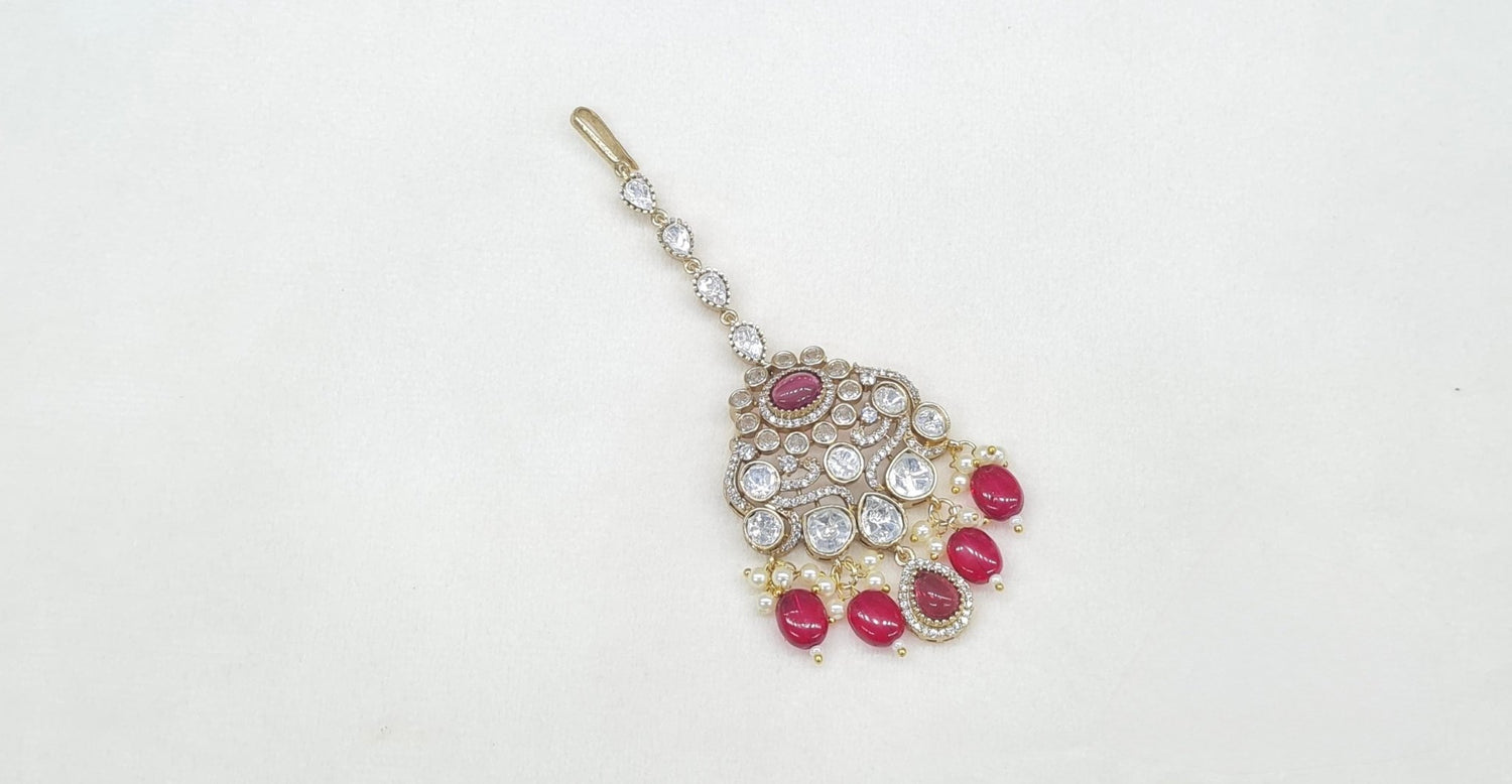Kundan Maangtika 03824 - KRISHNA'S SWETA JEWELLERY