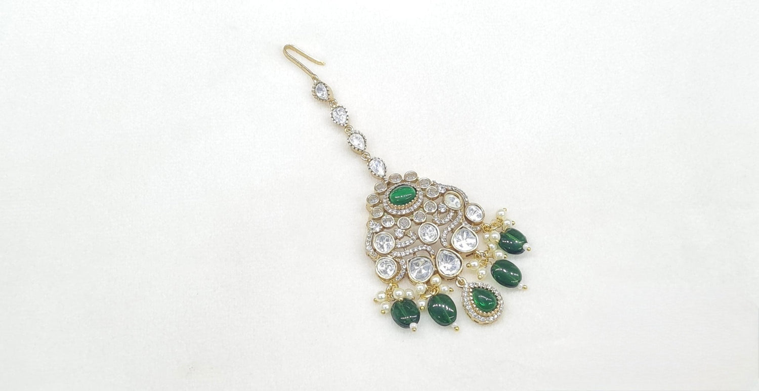 Kundan Maangtika 03824 - KRISHNA'S SWETA JEWELLERY