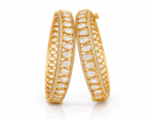 Kundan Moissanite Bangles 11654 - KRISHNA'S SWETA JEWELLERY