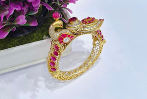 Kundan Mor Kada 06435 - KRISHNA'S SWETA JEWELLERY