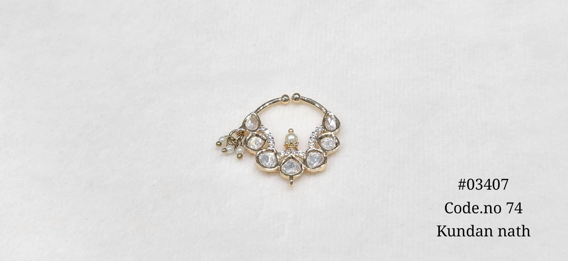 Kundan Nath 03407 - KRISHNA'S SWETA JEWELLERY