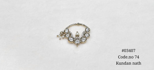 Kundan Nath 03407 - KRISHNA'S SWETA JEWELLERY