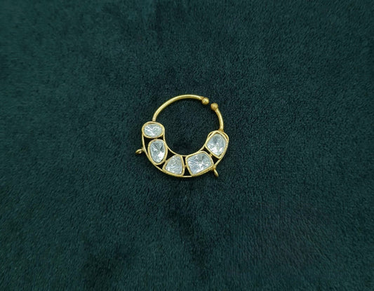 Kundan Nath 06177 - KRISHNA'S SWETA JEWELLERY