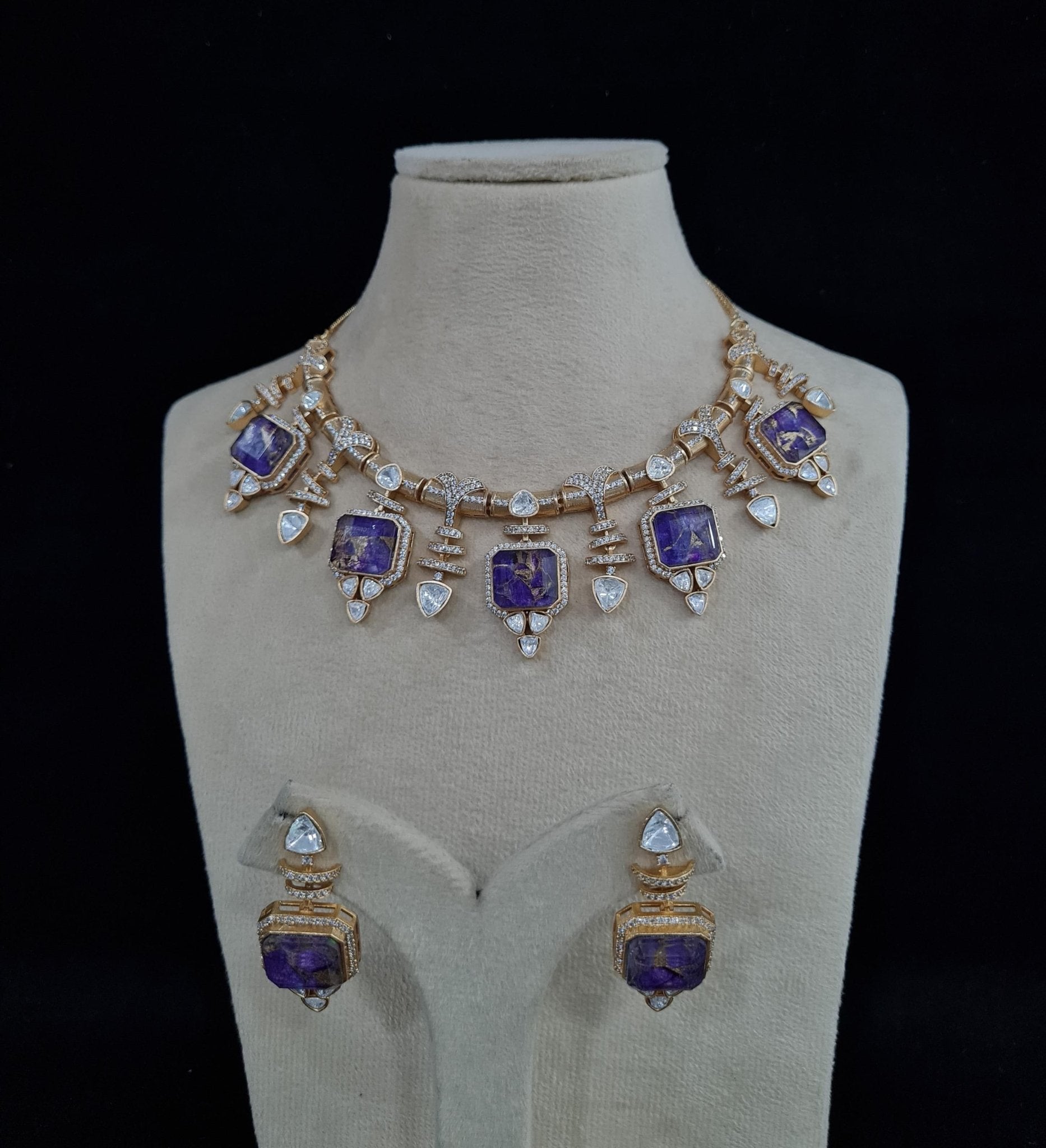 Kundan Necklace 00108 - KRISHNA'S SWETA JEWELLERY
