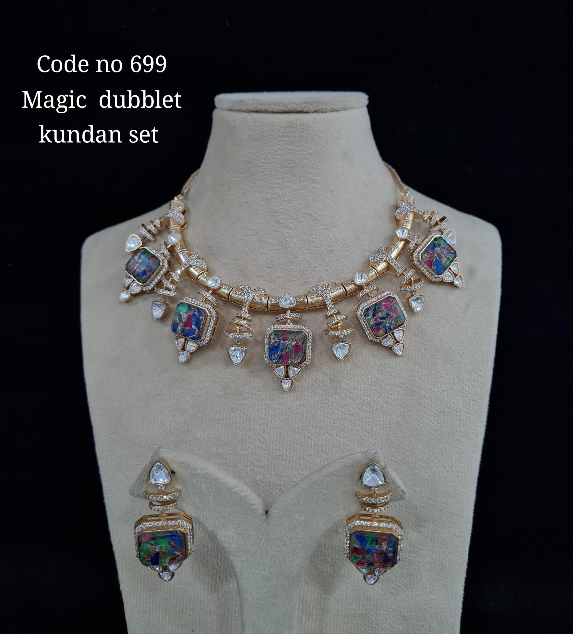 Kundan Necklace 00108 - KRISHNA'S SWETA JEWELLERY