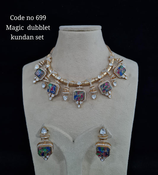 Kundan Necklace 00108 - KRISHNA'S SWETA JEWELLERY