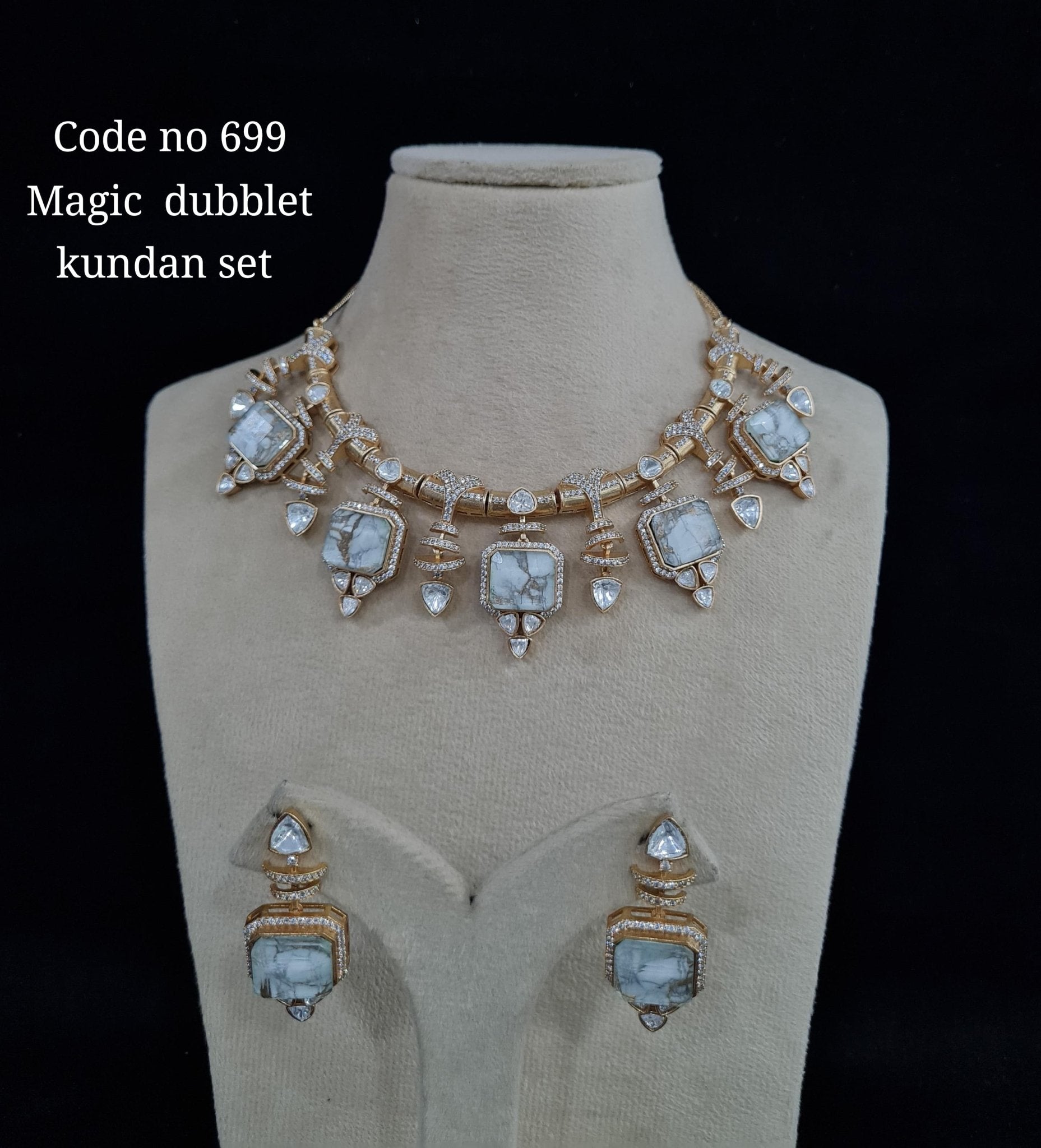 Kundan Necklace 00108 - KRISHNA'S SWETA JEWELLERY
