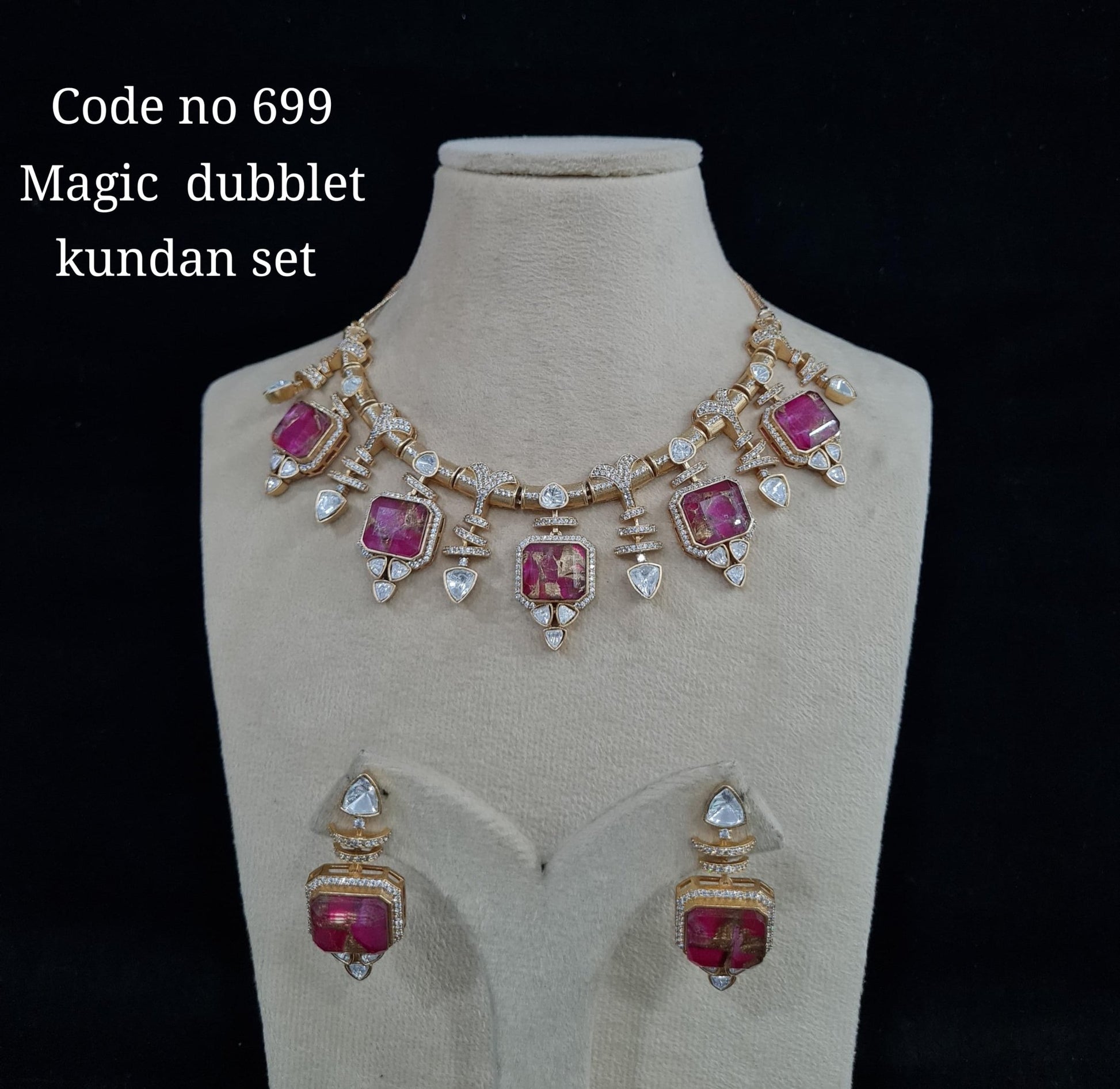 Kundan Necklace 00108 - KRISHNA'S SWETA JEWELLERY