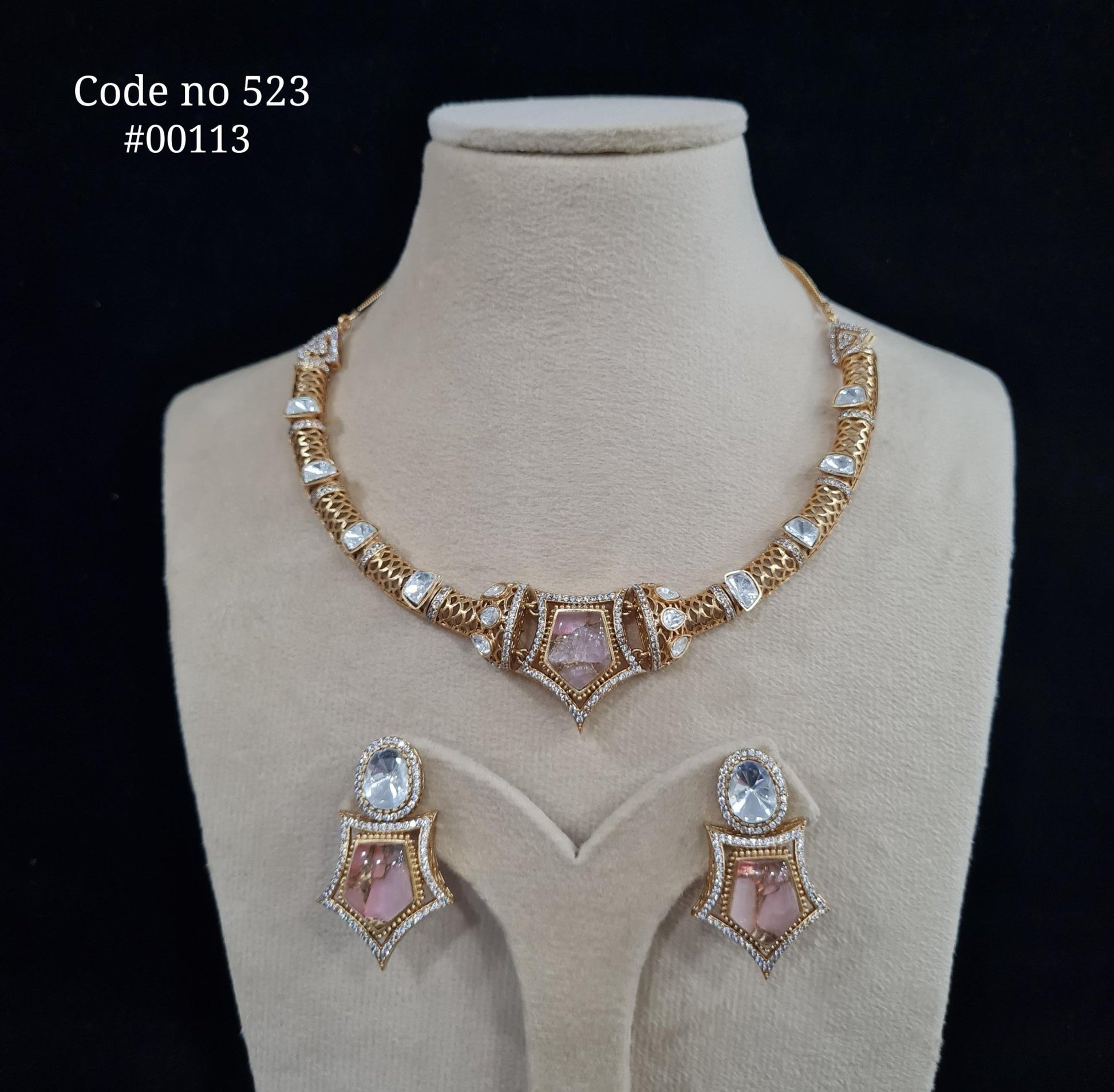 Kundan Necklace 00113 - KRISHNA'S SWETA JEWELLERY