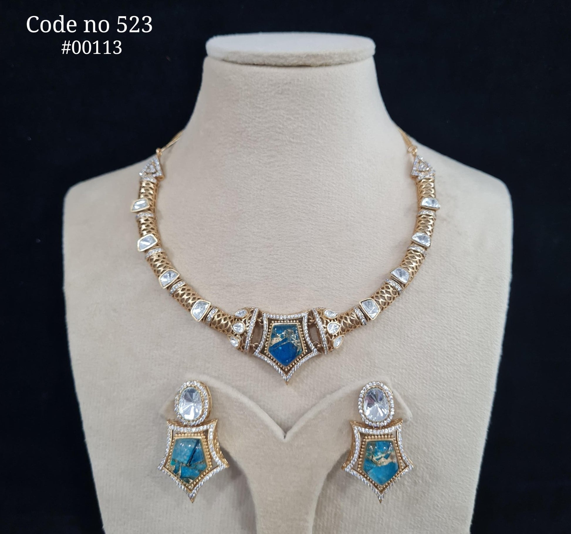 Kundan Necklace 00113 - KRISHNA'S SWETA JEWELLERY