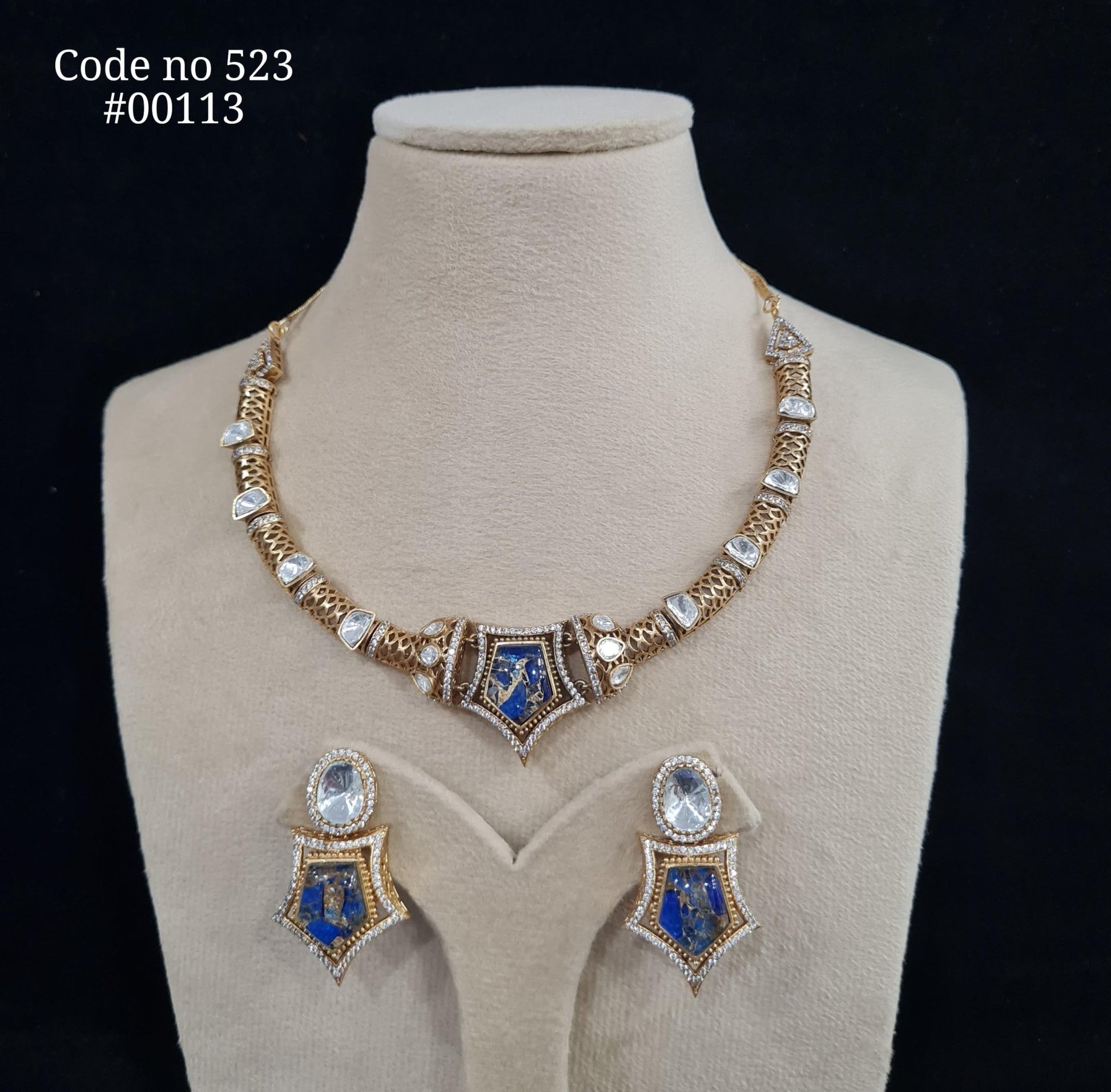 Kundan Necklace 00113 - KRISHNA'S SWETA JEWELLERY