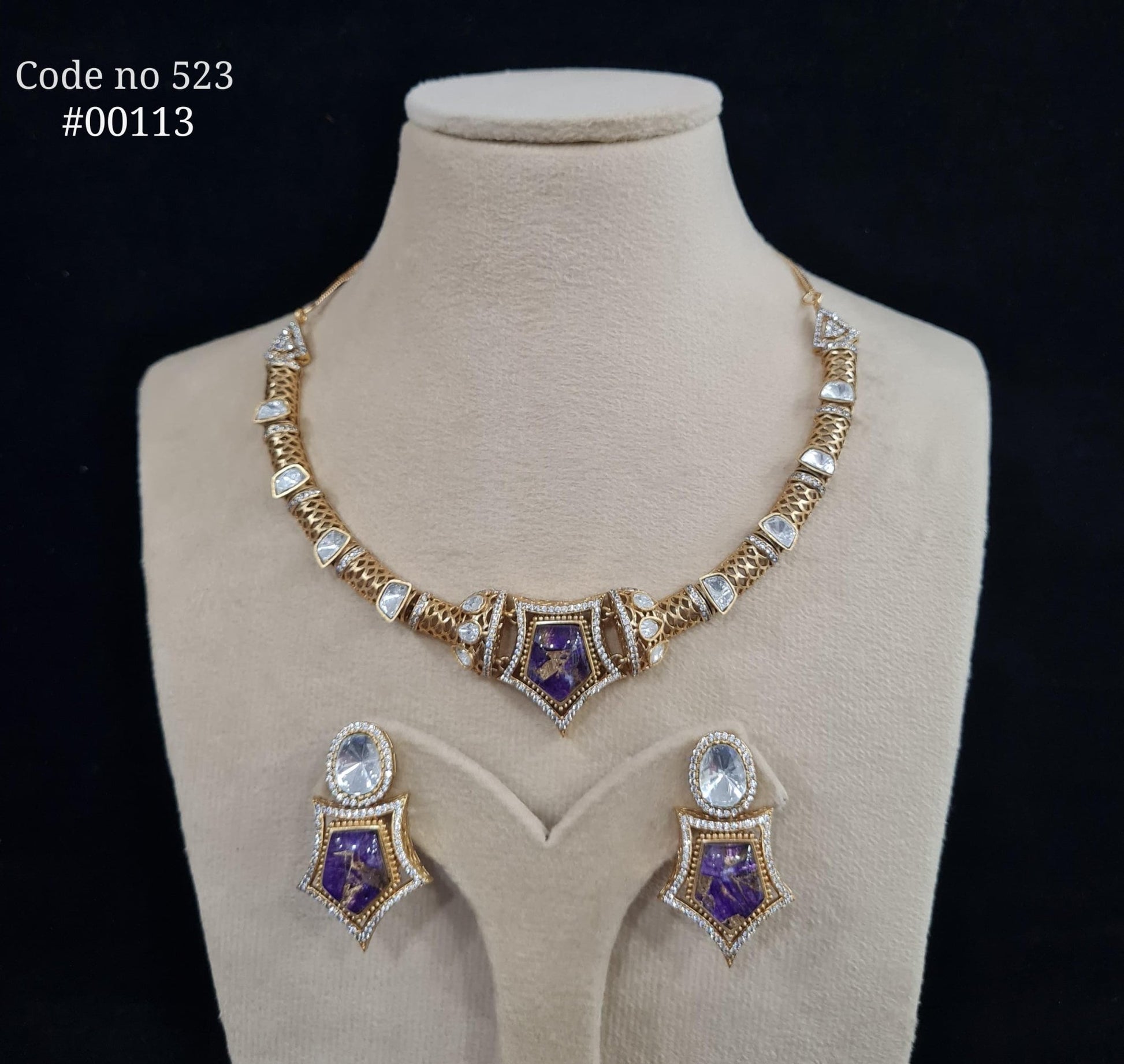 Kundan Necklace 00113 - KRISHNA'S SWETA JEWELLERY