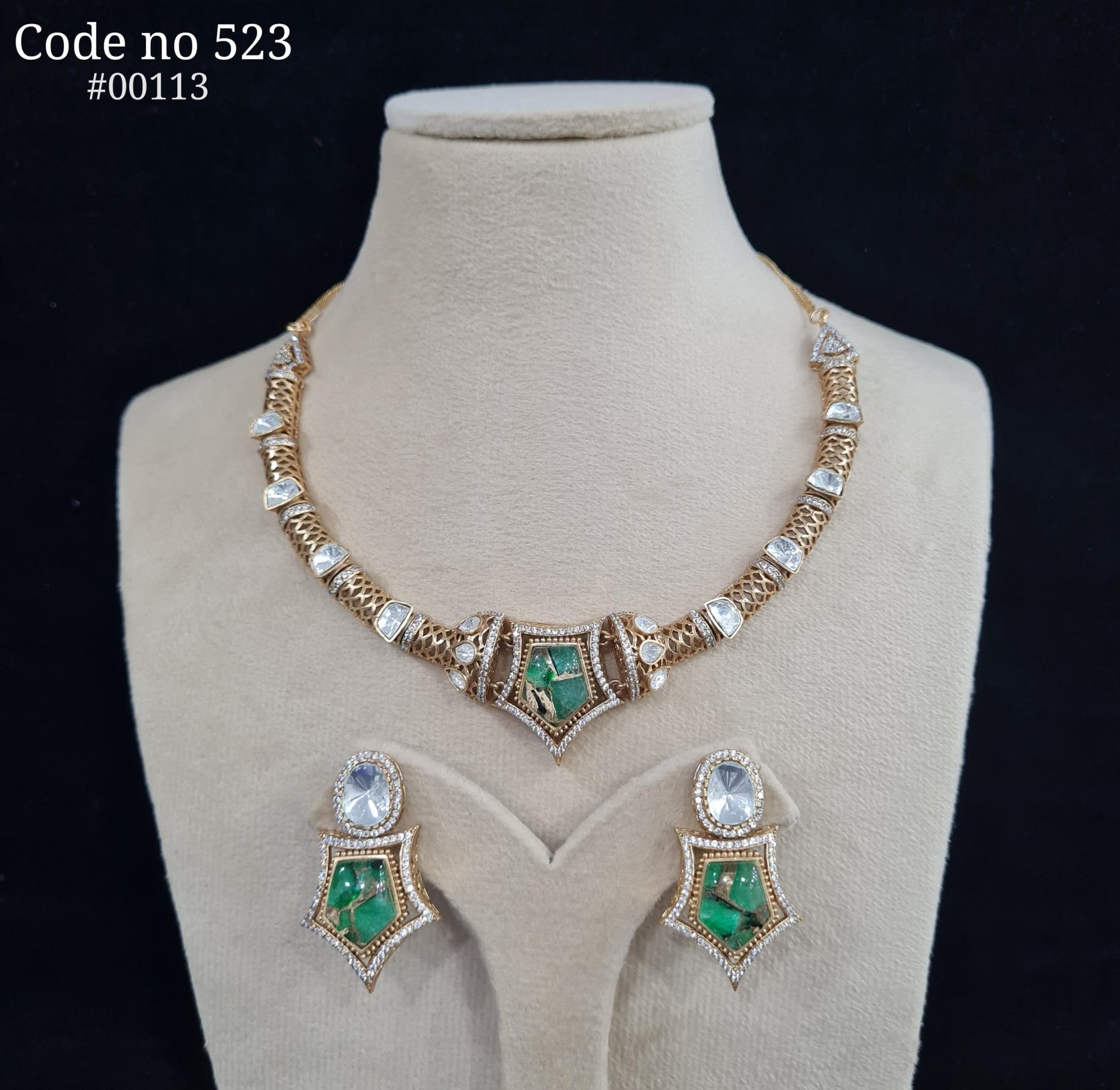 Kundan Necklace 00113 - KRISHNA'S SWETA JEWELLERY