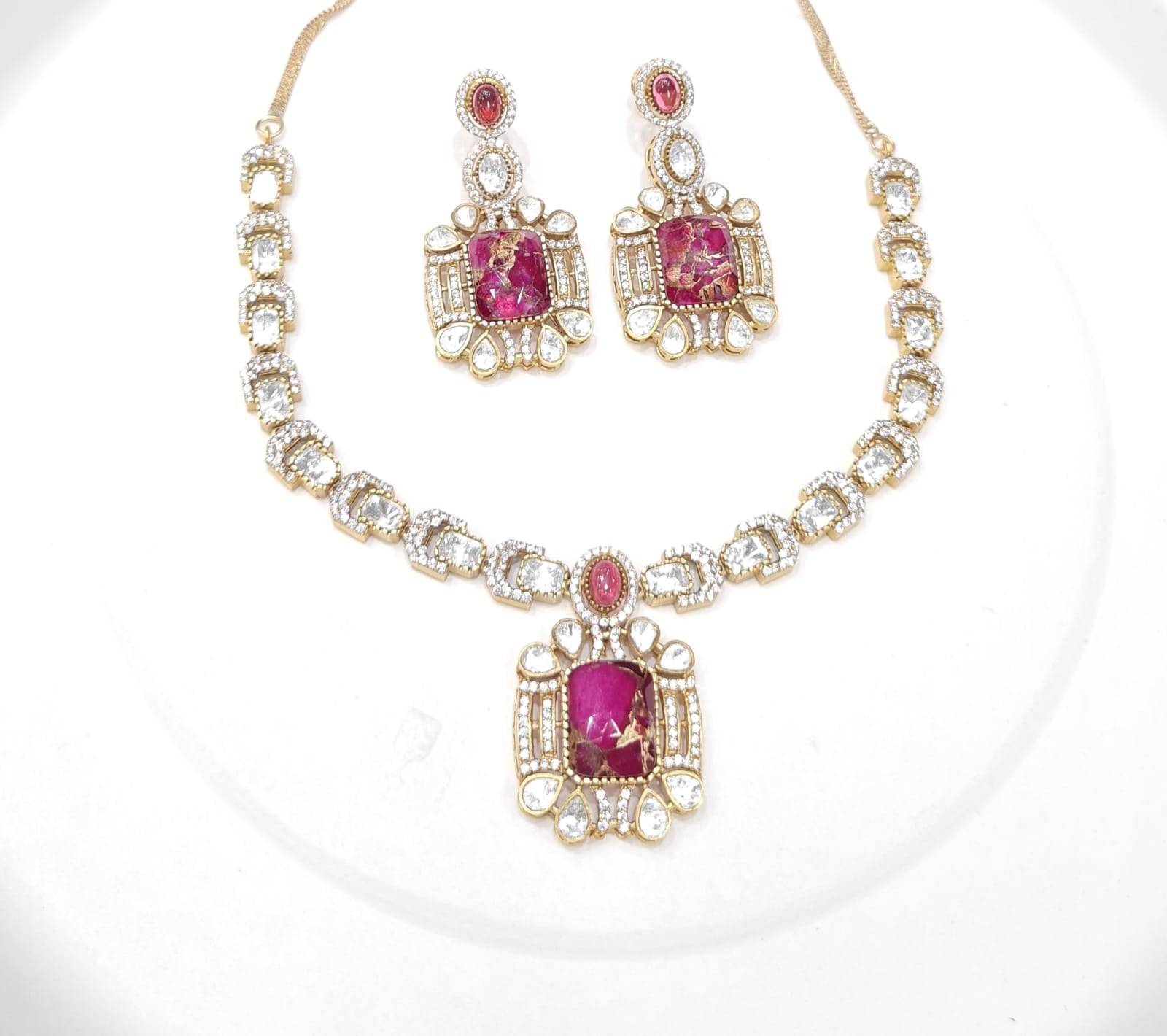 Kundan Necklace 00122 - KRISHNA'S SWETA JEWELLERY