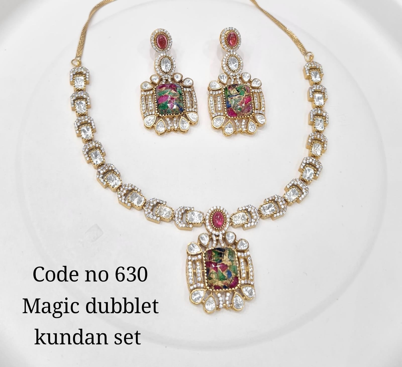 Kundan Necklace 00122 - KRISHNA'S SWETA JEWELLERY