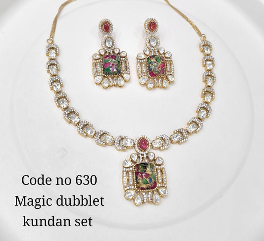 Kundan Necklace 00122 - KRISHNA'S SWETA JEWELLERY
